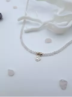 Чокер "Кошачья лапка" из розового кварца