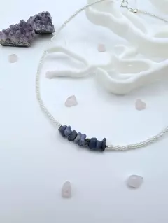 Чокер из чешского бисера и содалита