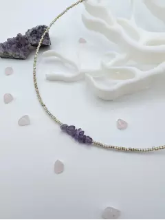 Чокер из японского бисера и аметиста