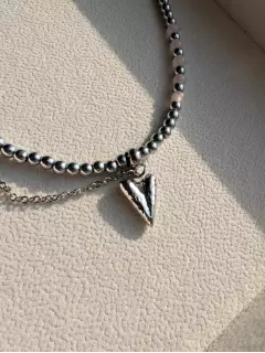 Колье "О любви" с розовым кварцем