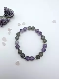 Браслет из аметиста и лабрадора
