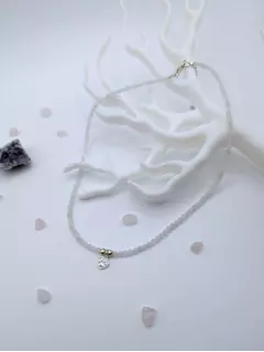 Чокер "Кошачья лапка" из розового кварца