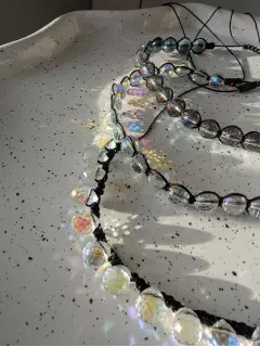 Чокер со стеклянными бусинами Ночь