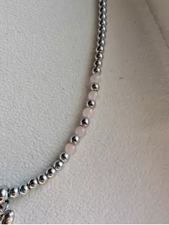 Колье "О любви" с розовым кварцем